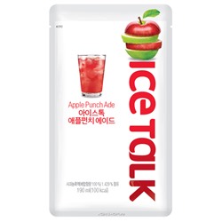 Напиток со вкусом яблочного пунша Apple Punch Ade Ice Talk, Корея, 190 мл