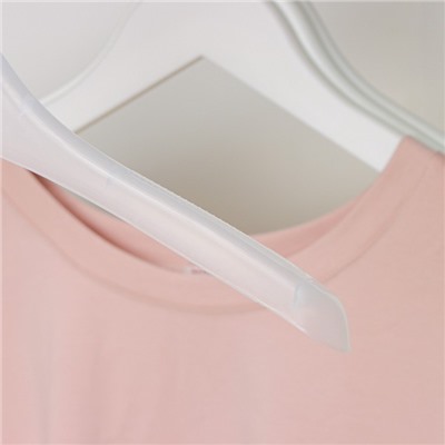 Вешалка-плечики для одежды, 38×13×3,8 см, антискользящее покрытие, цвет прозрачный