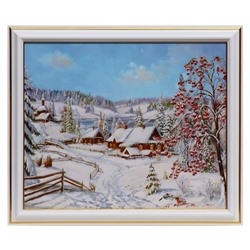 Картина"Зима" 20х25(23,5х28,5) см