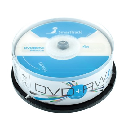 Диск DVD+RW SmartTrack, 4x, 4,7 Гб, Cake Box, 25 шт