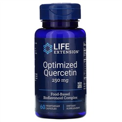 Life Extension, Кверцетин в оптимизированной форме, 250 мг, 60 вегетарианских капсул