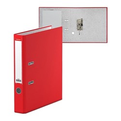 Папка-регистратор А4, 50 мм, Granite, собранный, красный, пластиковый карман, картон 1.75 мм, вместимость 350 листов