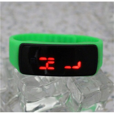 Электронные часы с LED подсветкой и браслетом из силикона AG10, заказ от 3-х шт