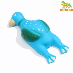 Игрушка пищащая "Скромная утка" для собак, 18 х 7 х 4 см, синяя