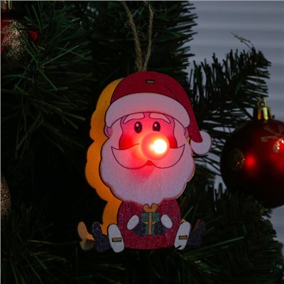 Декор с подсветкой «Дед Мороз с подарком»