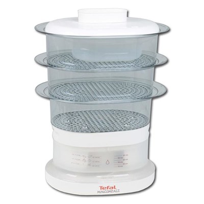 Пароварка Tefal VC130130, 3ярус., 550 Вт, белый