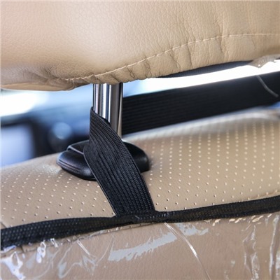 Защитная накидка на спинку сиденья автомобиля, 60х40, ПВХ, 2 кармана