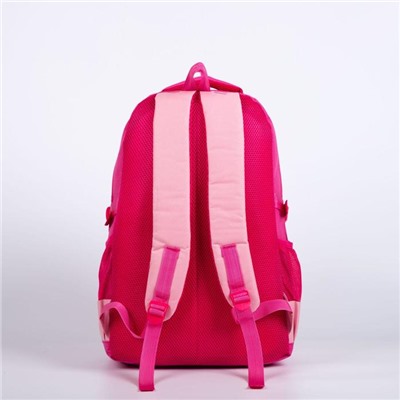 Рюкзак, отдел на молнии, 4 наружных кармана, 2 боковых кармана, цвет розовый