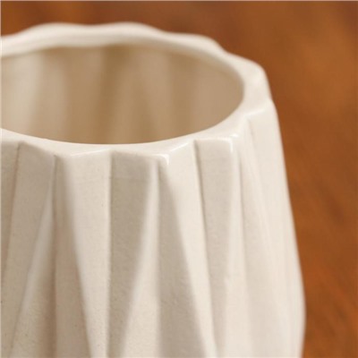Кашпо "Оригами", белое, керамика, 0.25 л