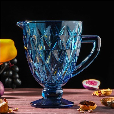 Набор питьевой «Круиз», 7 предметов: кувшин 1,1 л, бокалы 300 мл, цвет синий