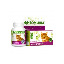 ФитоМины Урологический профилактикака мочекаменной болезни для кошек, 100 таблеток  АГ