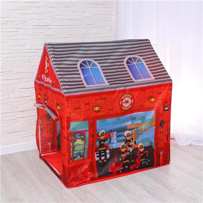 Детская игровая палатка «Пожарная станция» 70×93×103 см
