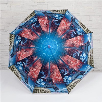 Зонт - трость полуавтоматический «Travel», 8 спиц, R = 51 см, цвет МИКС