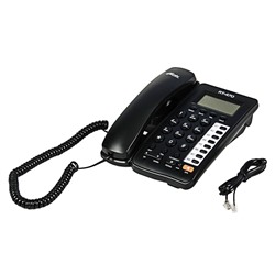 Проводной телефон RITMIX RT-470, поддержка hands-free, FSK/DTMF Caller ID, черный