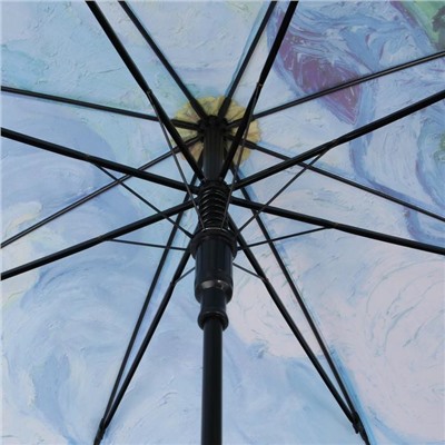 Зонт - трость полуавтоматический «Картина», 8 спиц, R = 52 см