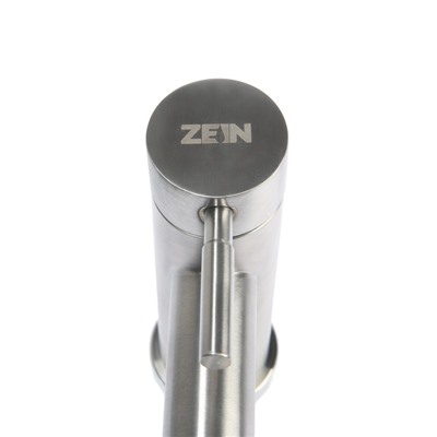 Смеситель для раковины ZEIN ZS 20103, картридж керамика 35 мм, нержавеющая сталь, сатин