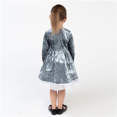 Платье для девочки нарядное KAFTAN "Куколка", серо-голубой, рост 86-92, р.28