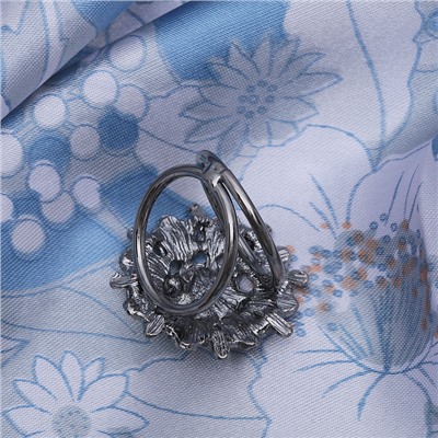 Кольцо для платка "Искра", цвет серый в сером металле