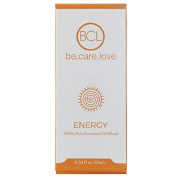 BCL, Be Care Love, Смесь 100% чистого эфирного масла, энергия, 0,34 ж. унц. (10 мл)