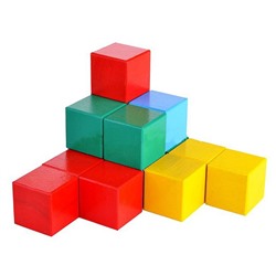 Кубики цветные - 16 дет. в картонной коробке