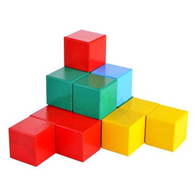 Кубики цветные - 16 дет. в картонной коробке