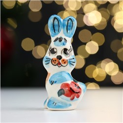 Сувенир "Кролик Сказка", гжель, цветной, 7х3 см