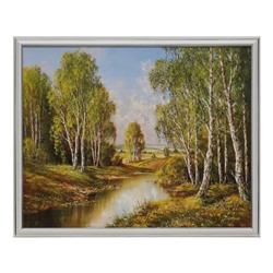 Картина "Речка в лесу" 43х53 см