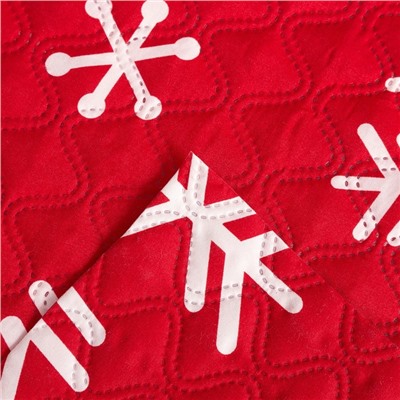 Покрывало «Экономь и Я» Новогодние снежинки 1,5 сп. 150×210 см, микрофайбер, 75 г/м²