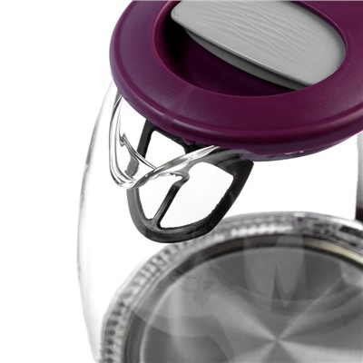 Чайник электрический Sakura SA-2715V, стекло, 1.7 л, 2200 Вт, пурпурный