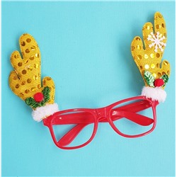 Маска-очки для детей и взрослых Рожки Оленя цвет красный с жёлтым
