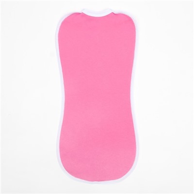 Пеленка-кокон на молнии, интерлок, рост 50-62 см, цвет розовый 1133