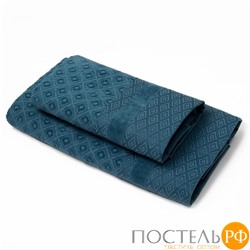 Набор полотенец «Этель Премиум», 50 × 100 и 70 × 140 см, 660 г/м², цвет синий, хлопок 100 %