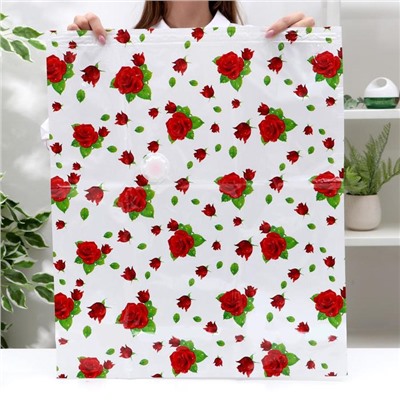 Вакуумный пакет для хранения вещей «Розы», 50×60 см, с рисунком