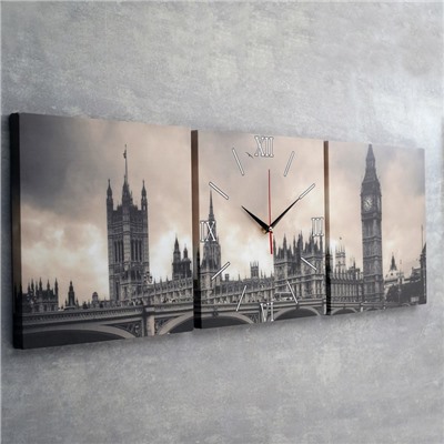 Часы настенные модульные «Биг-Бен», 35 × 110 см