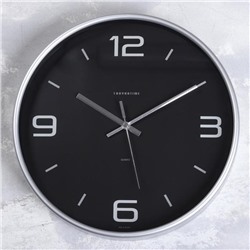 Часы настенные, серия: Интерьер, "Эдит", d=30.5 см, серебро