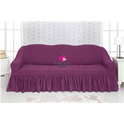 Чехол на трехместный диван с оборкой фиолетовый 225, Характеристики