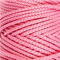 Шнур для вязания без сердечника 100% полиэфир, ширина 3мм 100м/210гр, (90 розовый)