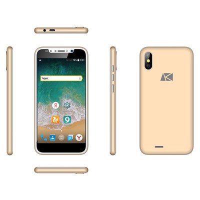 Смартфон ARK Benefit S504 Gold 5,0" TN,854х480,512Mb, 4Gb RAM, 3Mp+2Mp, цвет золото