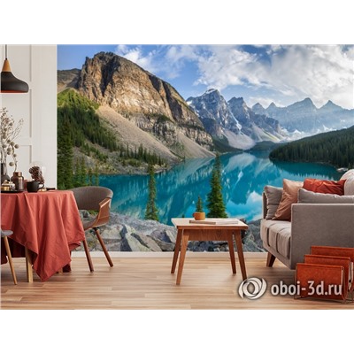 3D Фотообои  «Горное озеро в Альпах»