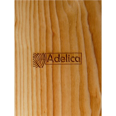 Поднос с эпоксидной пищевой смолой Adelica, 30×19 см, цельный массив кедра, рисунок МИКС