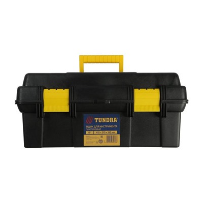 Ящик для инструмента ТУНДРА, 16", 410 х 210 х 185 мм, пластиковый, лоток, два органайзера