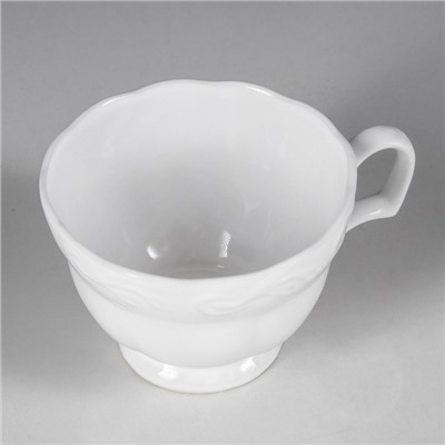 Чашка "Азалия", рельеф, белая, 0,25 л