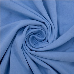 Ткань на отрез кулирка с лайкрой цвет голубой