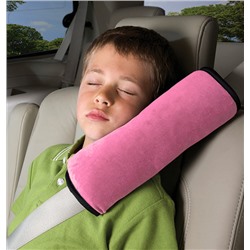 Накладка-подушка на ремень безопасности (р-р 30х10см), розовая