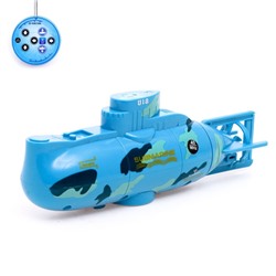 Подводная лодка радиоуправляемая «Гроза морей», свет, цвет синий