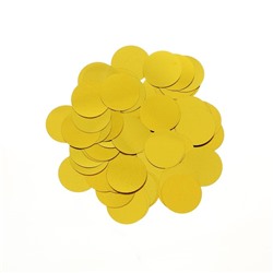 Наполнитель для шара "Конфетти круг", 1,5 см, фольга, цвет золотой, 10 г