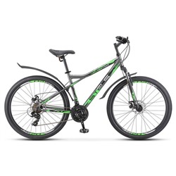 Велосипед 27,5" Stels Navigator-710 MD V020, цвет антрацитовый/зелёный/чёрный, размер рамы16