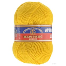 Камтекс. Аргентинская  шерсть, пряжа для ручного вязания (104, желтый) 560502 МТ