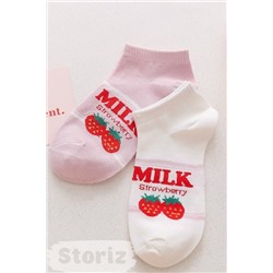 Мини-носочки "Milk strawberry" р.36-39