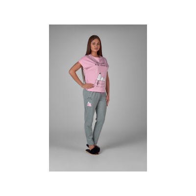Женская пижама ЖП 010/5 (розовый+серый)